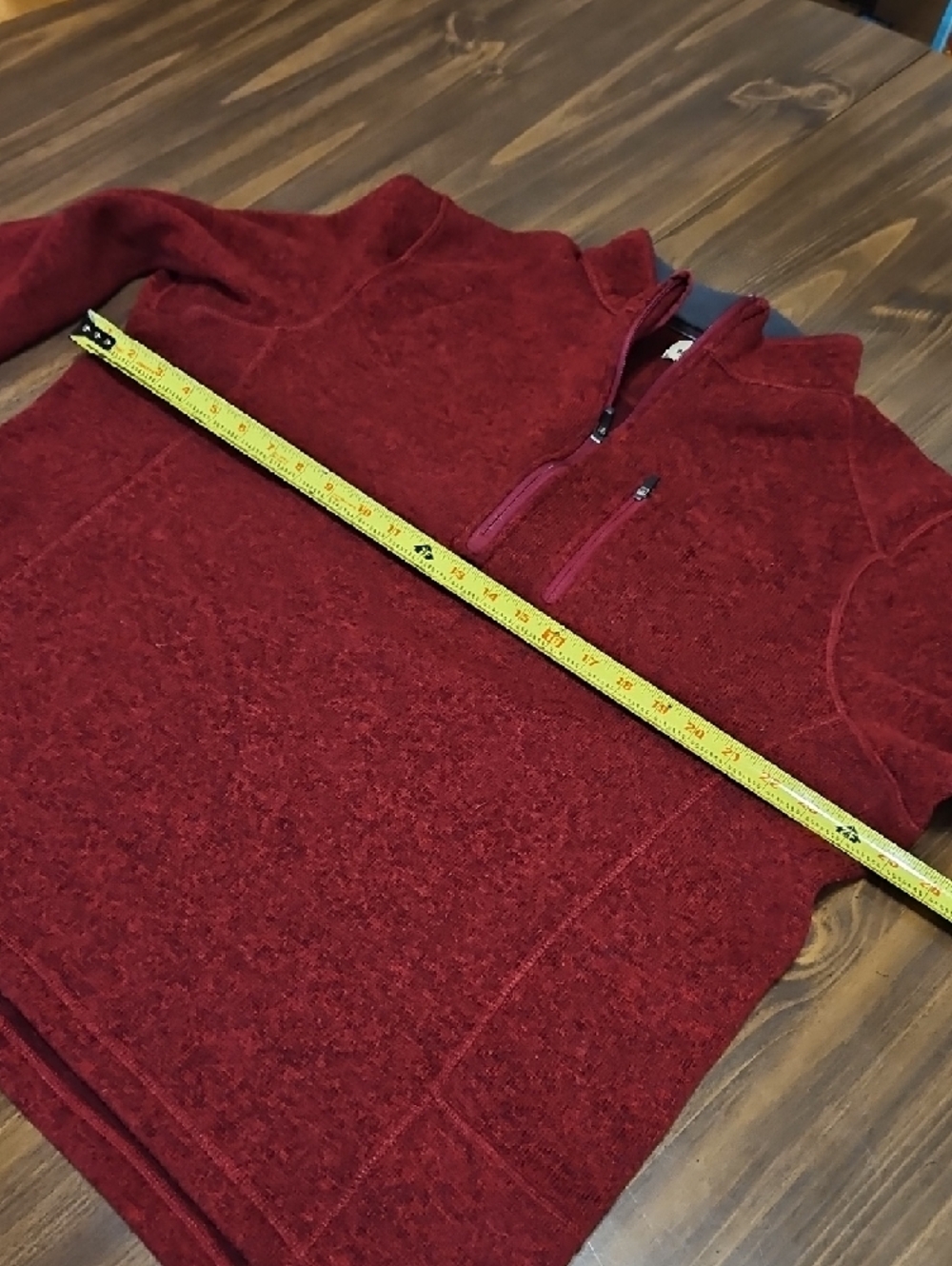 Woolrich Men's Red Half-Zip Fleece Pullover - Picture 4 of 8